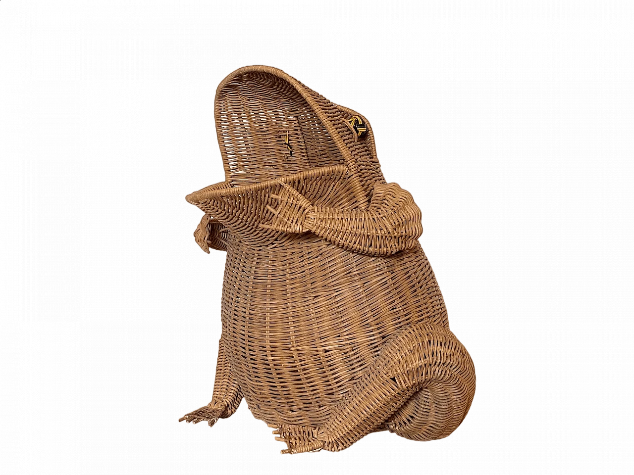 Frog-shaped wicker basket attributed to Olivier Cajan, 1970s 11