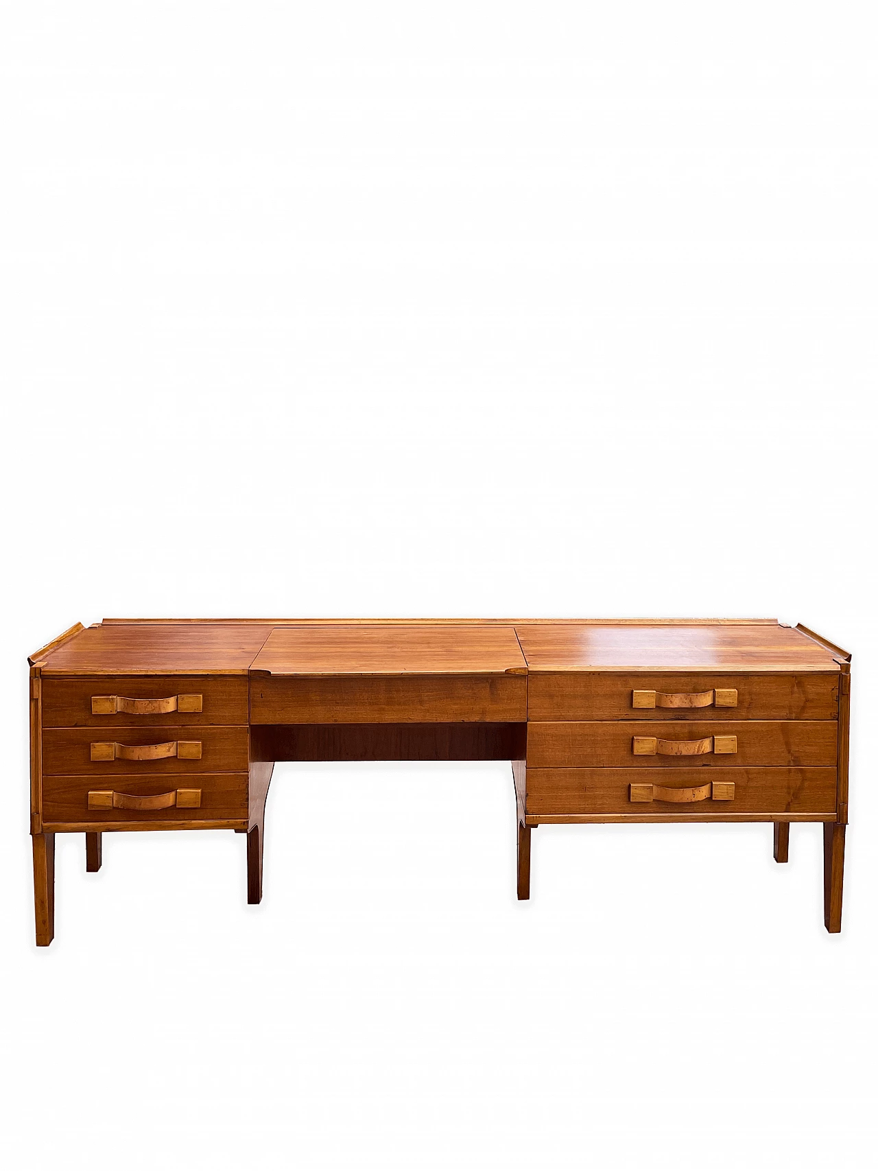 Walnut vanity table with drawers, 1950s 2