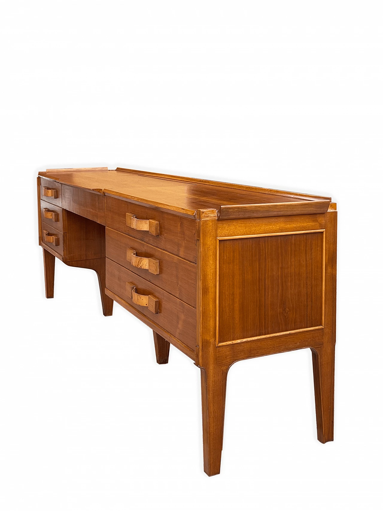 Walnut vanity table with drawers, 1950s 3