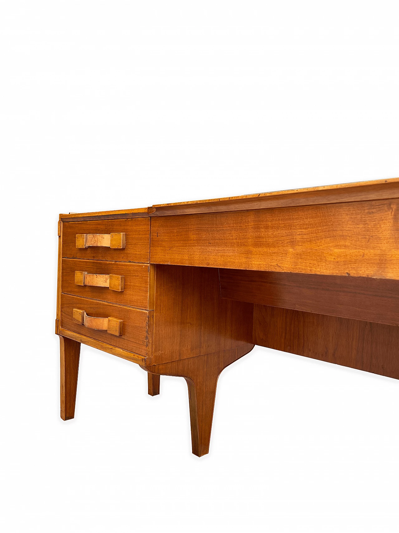Walnut vanity table with drawers, 1950s 11