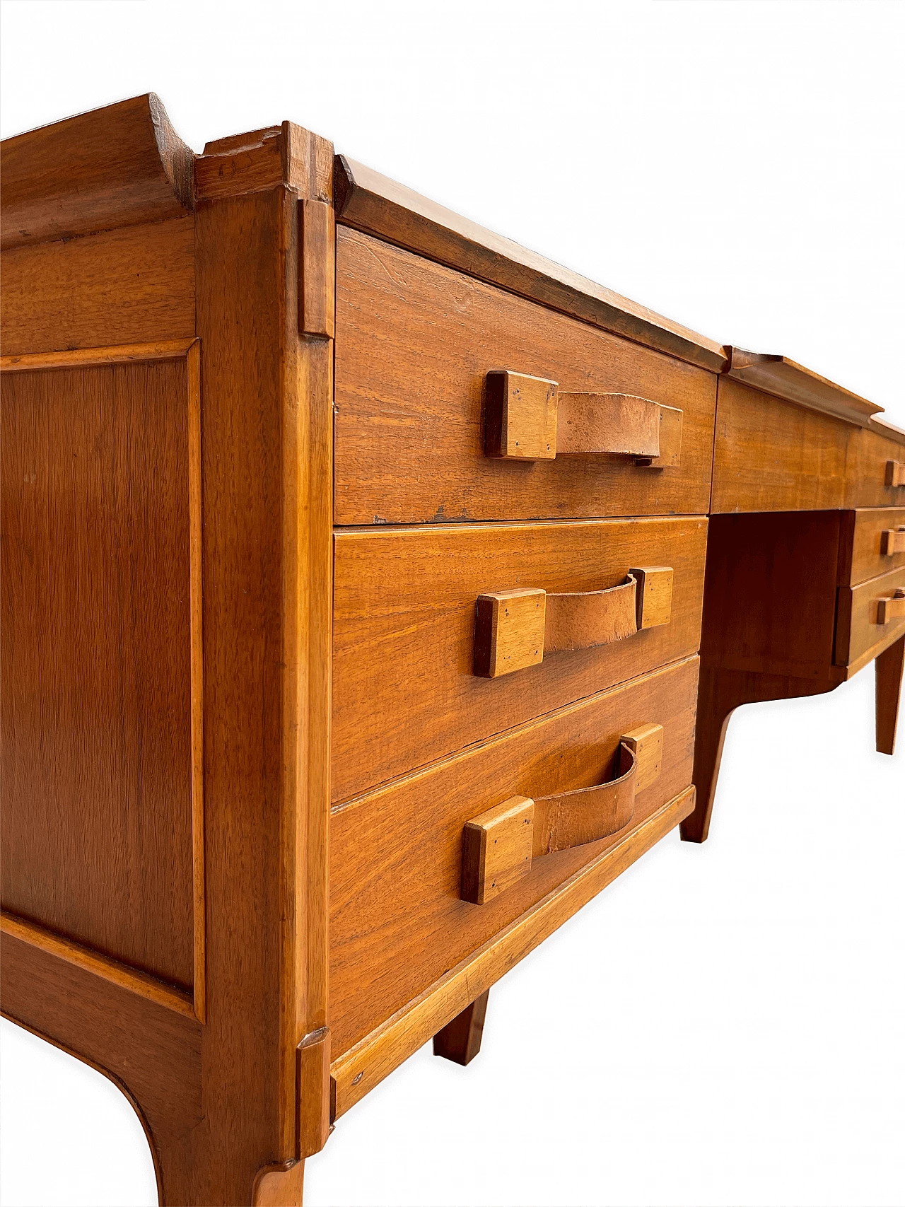 Walnut vanity table with drawers, 1950s 13