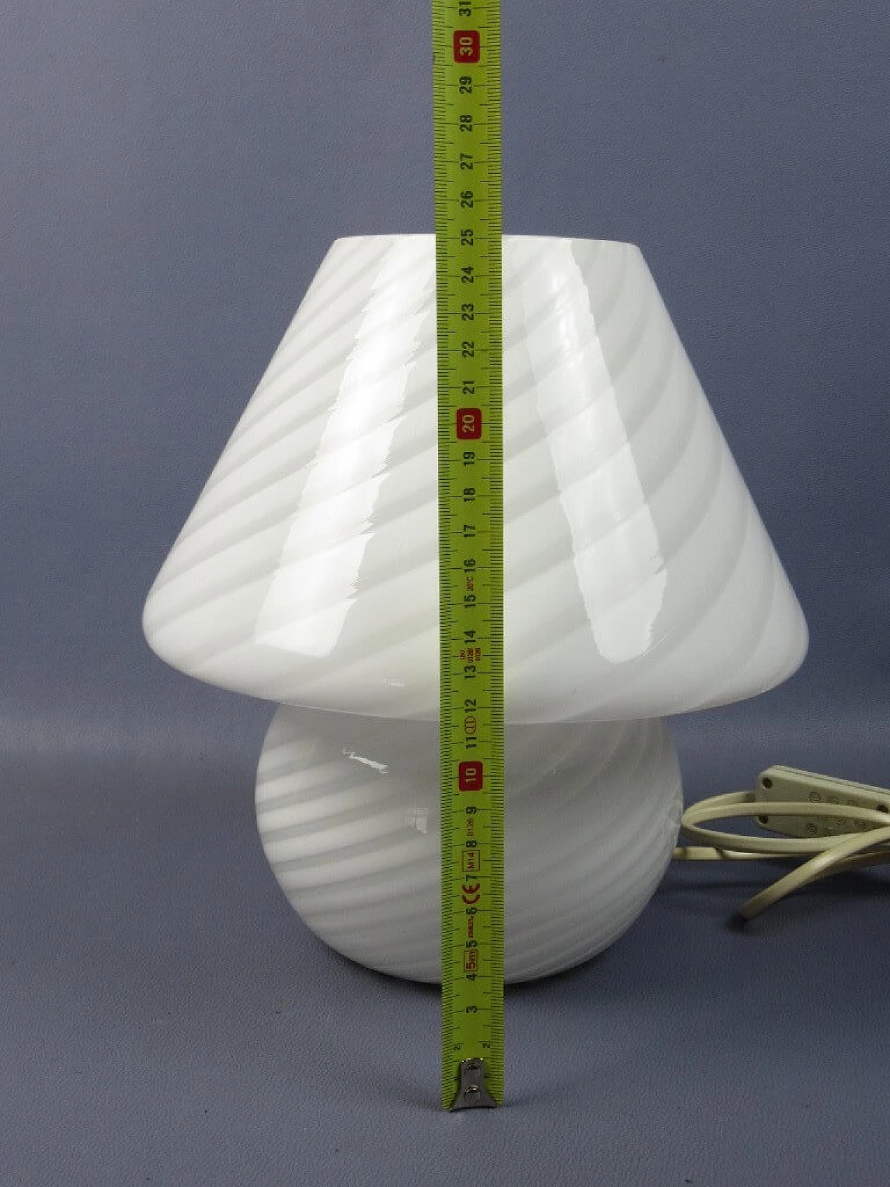 Murano glass mushroom table lamp by Venini, 1970s 10