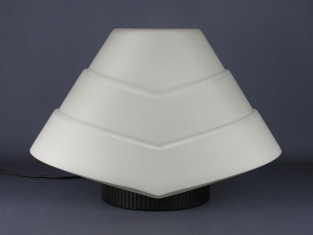 Aluminum and Murano glass table lamp, 1980s 1