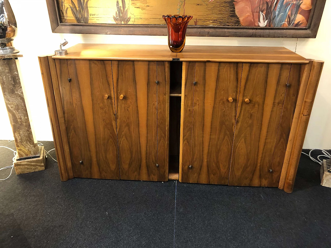 Credenza Scuderia di Carlo Scarpa per Bernini, anni '70 1