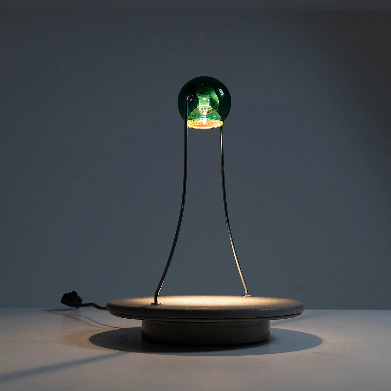 Table lamp Gemma in granite and green plexiglass by Skipper, 1980s 1