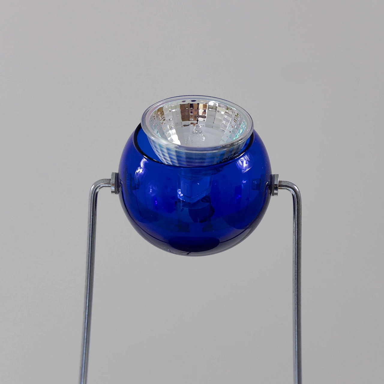 Table lamp Gemma by Skipper in metal and blue plexiglass, 1980s 4