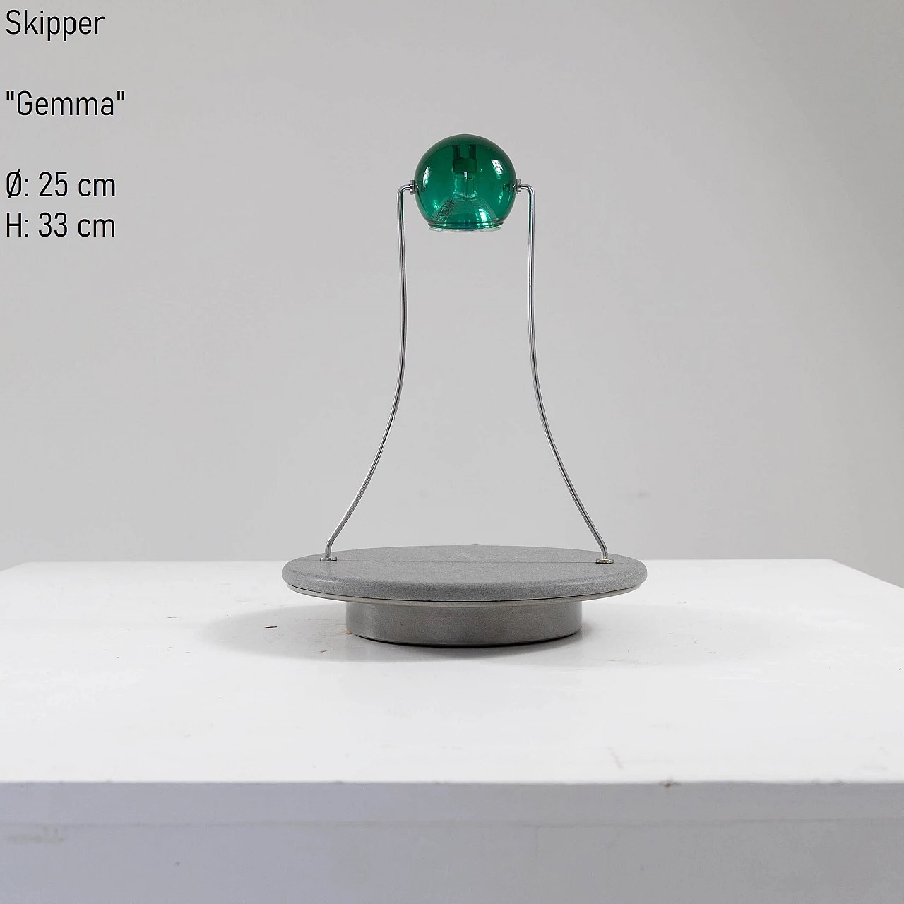 Table lamp Gemma in granite and green plexiglass by Skipper, 1980s 5