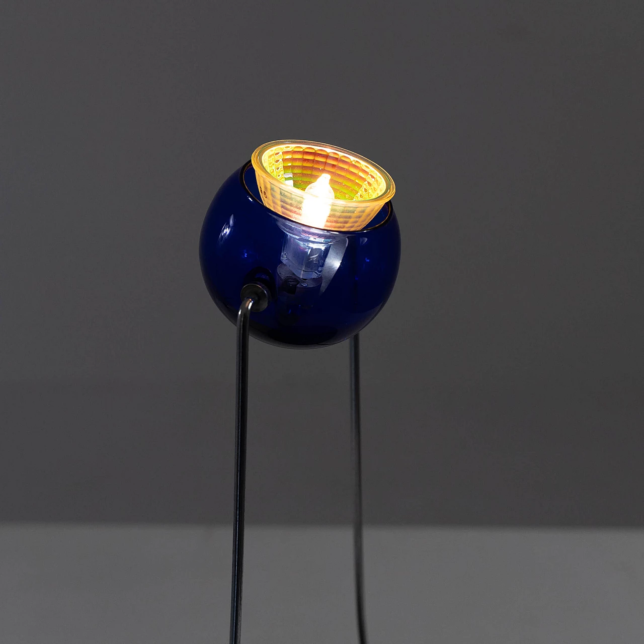Table lamp Gemma by Skipper in metal and blue plexiglass, 1980s 5