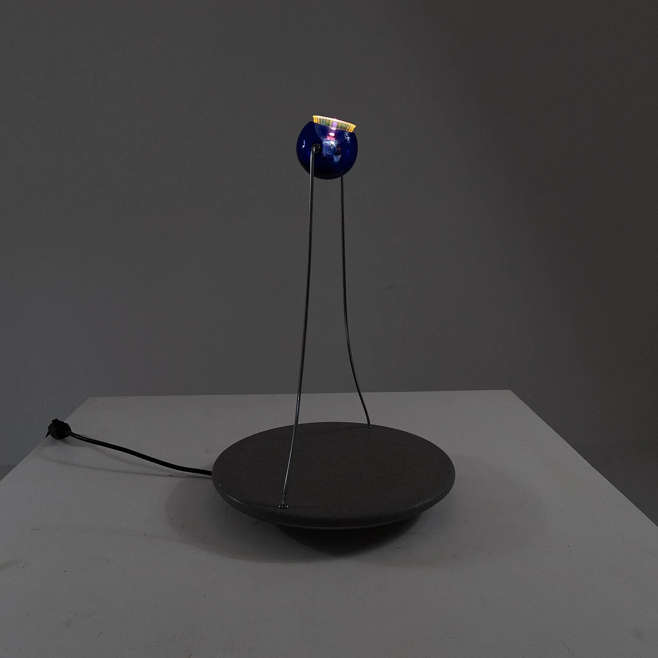 Table lamp Gemma by Skipper in metal and blue plexiglass, 1980s 6