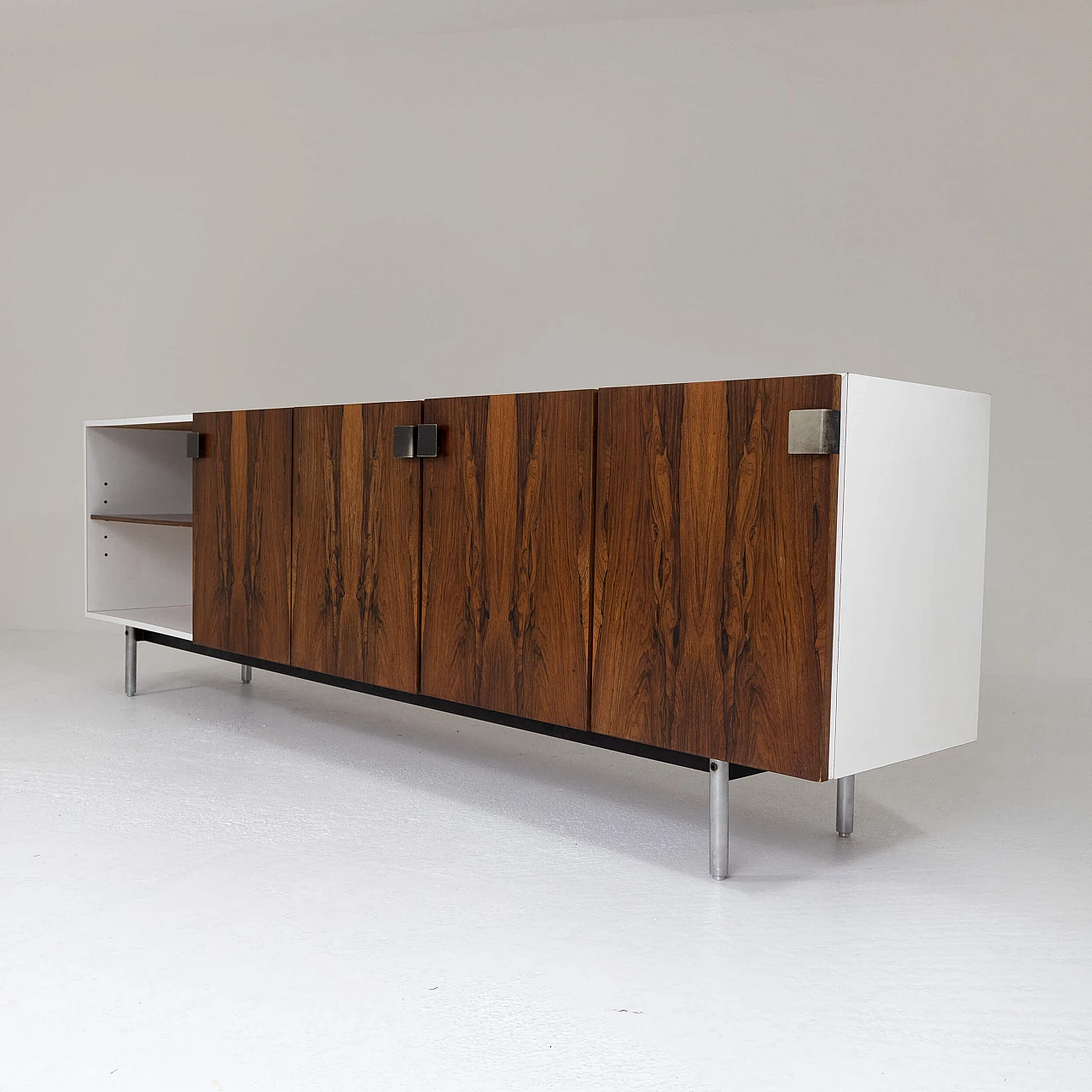 Credenza in palissandro e formica bianca, anni '70 7
