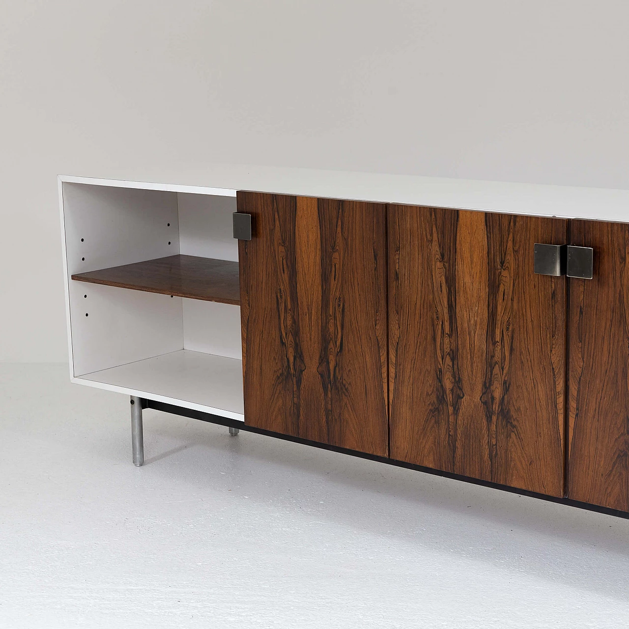 Credenza in palissandro e formica bianca, anni '70 9