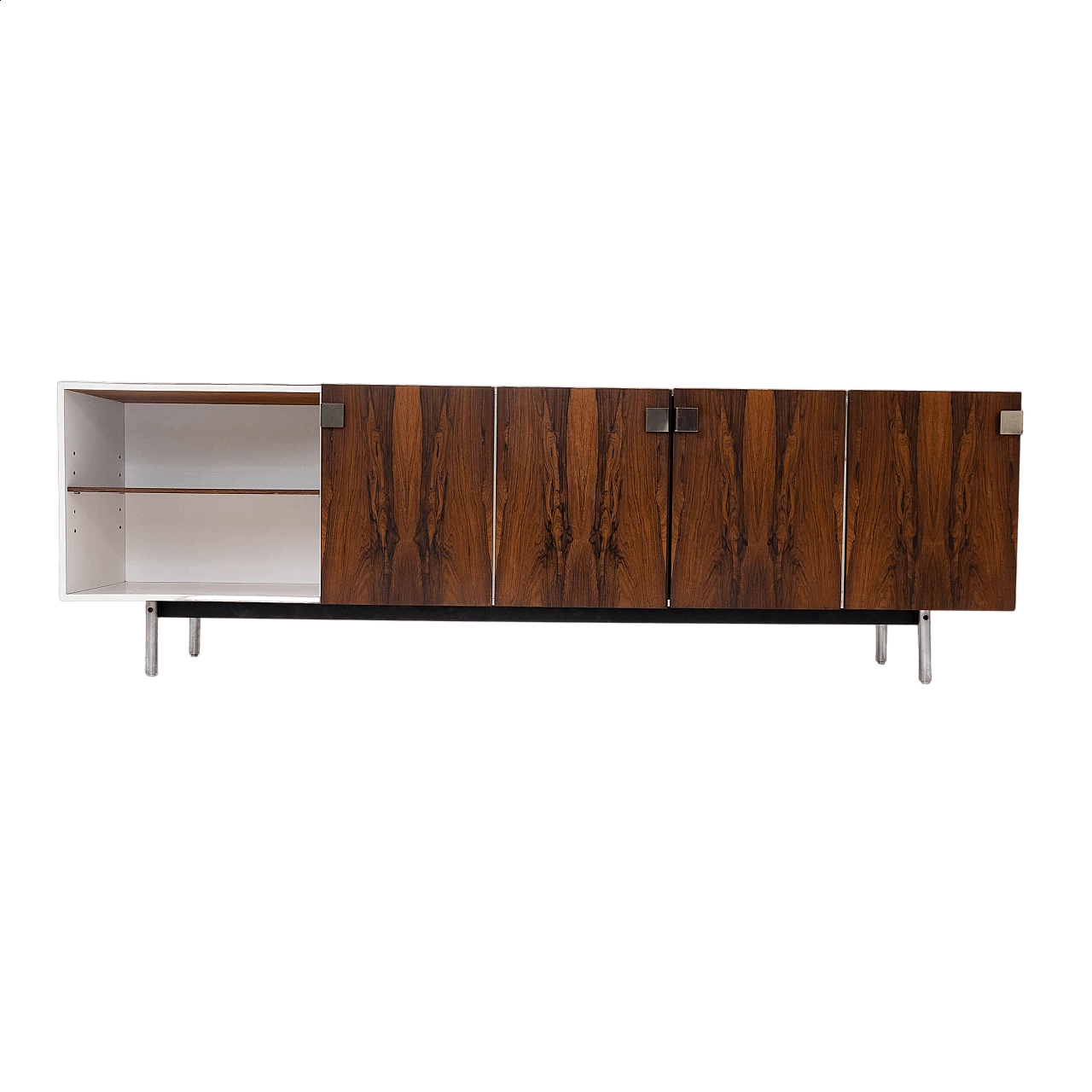 Credenza in palissandro e formica bianca, anni '70 11