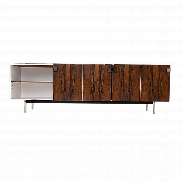 Sideboard in rosewood and white formica, 1970s