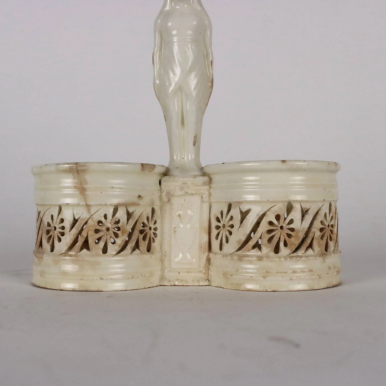 Earthenware oil cruet by Benucci and Latti, early 19th century 4