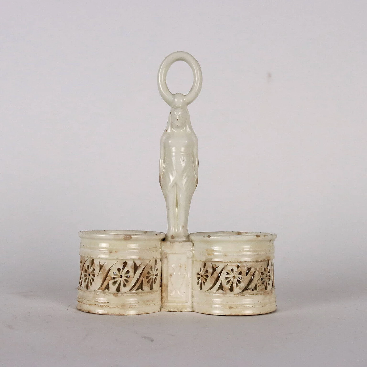 Earthenware oil cruet by Benucci and Latti, early 19th century 8