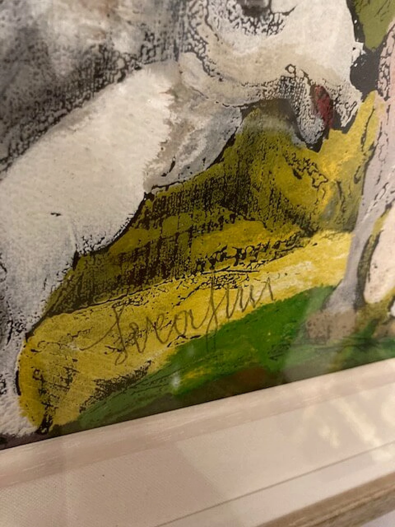 Giuseppe Serafini, Mucche e cavallo al pascolo, olio su faesite, anni 2000 2