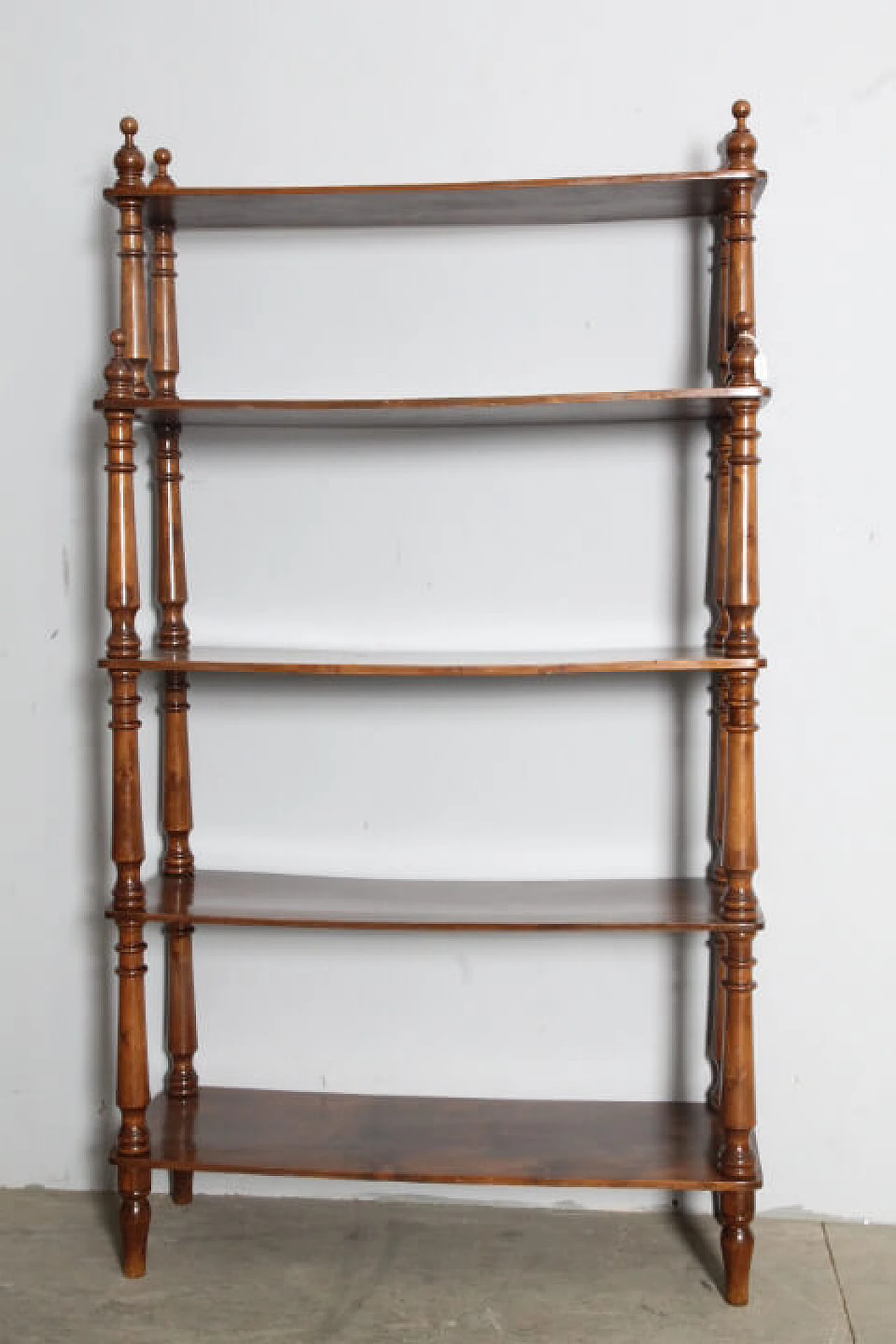 Louis Philippe etagere in solid walnut with columns, mid-19th century 3