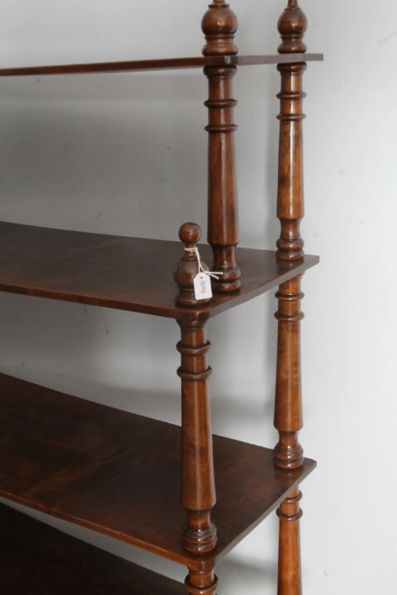 Louis Philippe etagere in solid walnut with columns, mid-19th century 6