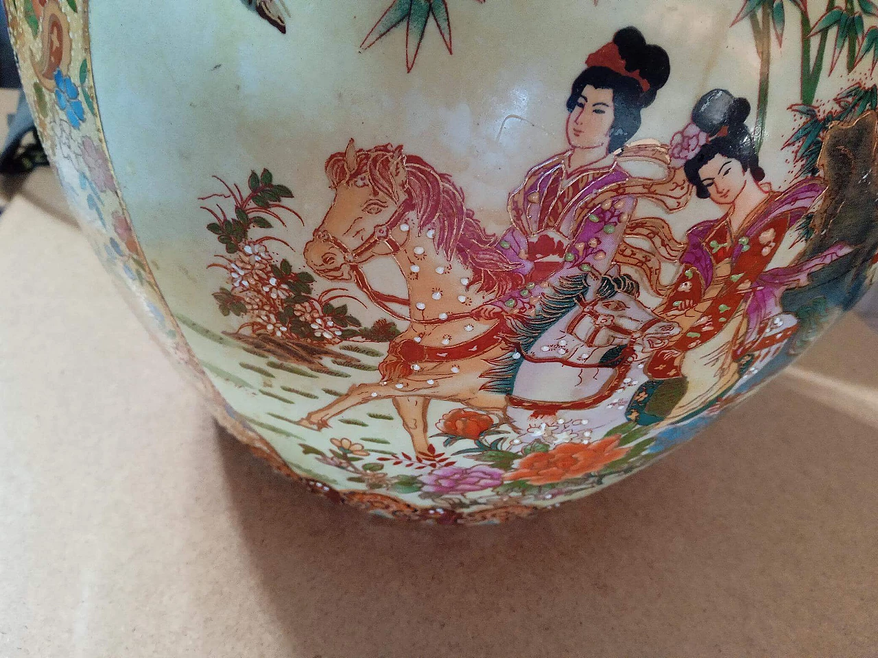 Cachepot in ceramica asiatica, anni '60 1