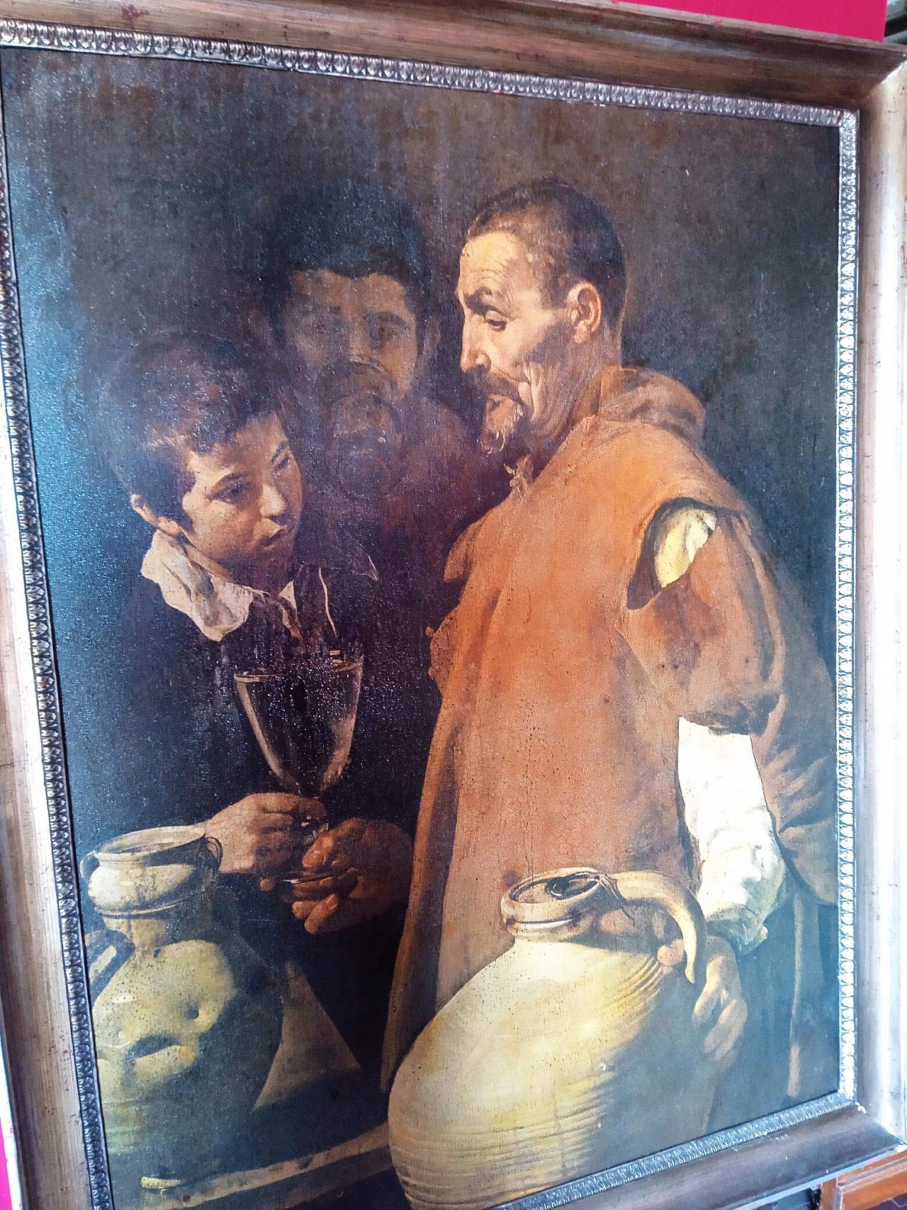 Stampa su pannello di L'Aquaiolo di Siviglia di Velàzquez, anni '80 15