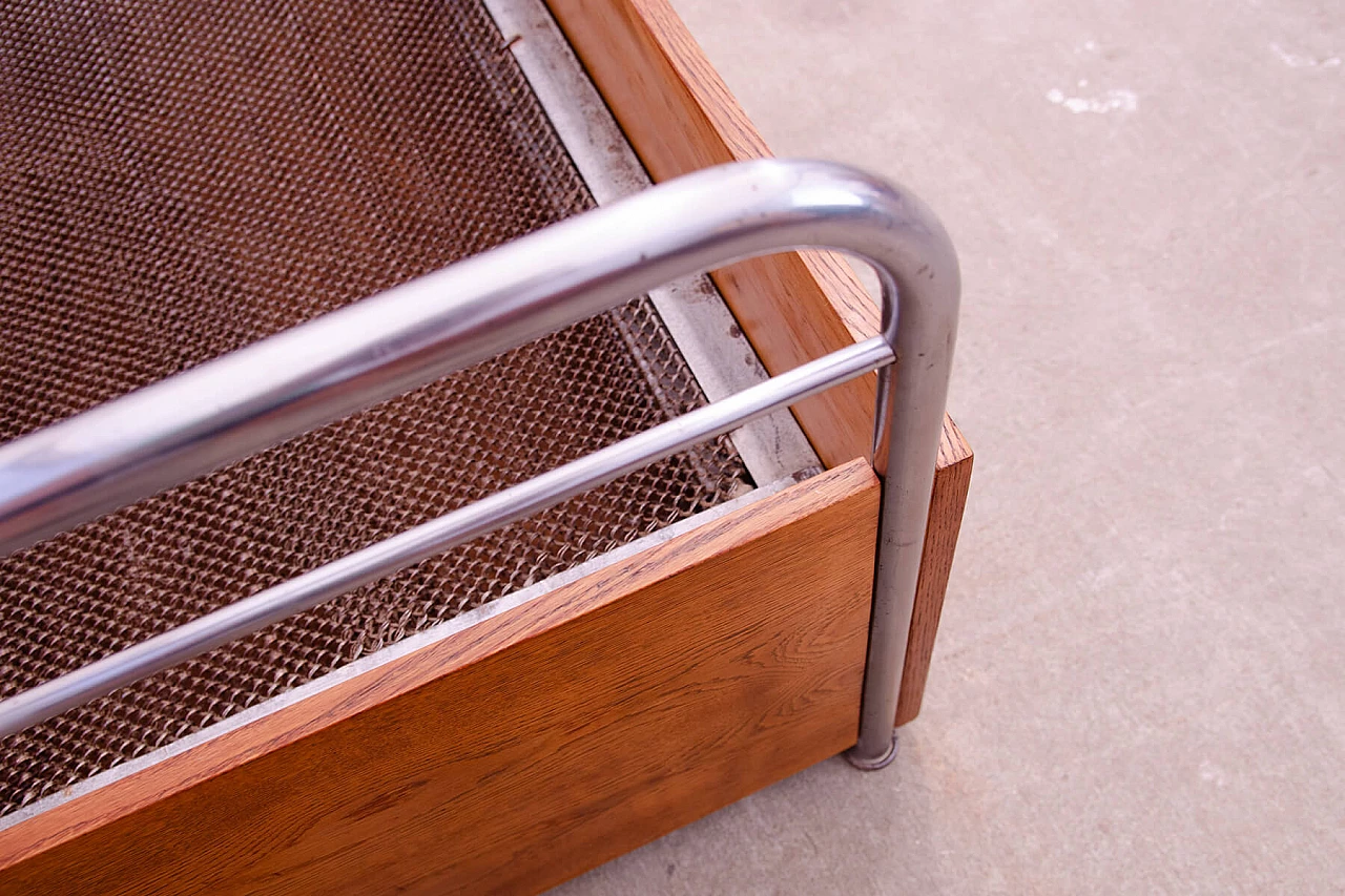 Divano letto Bauhaus in legno e cromo tubolare, anni '30 7