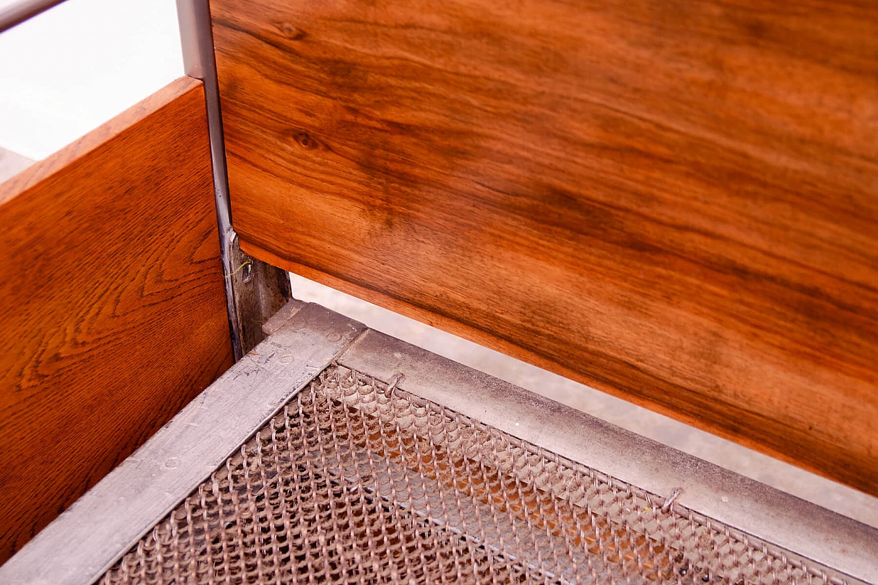 Divano letto Bauhaus in legno e cromo tubolare, anni '30 10