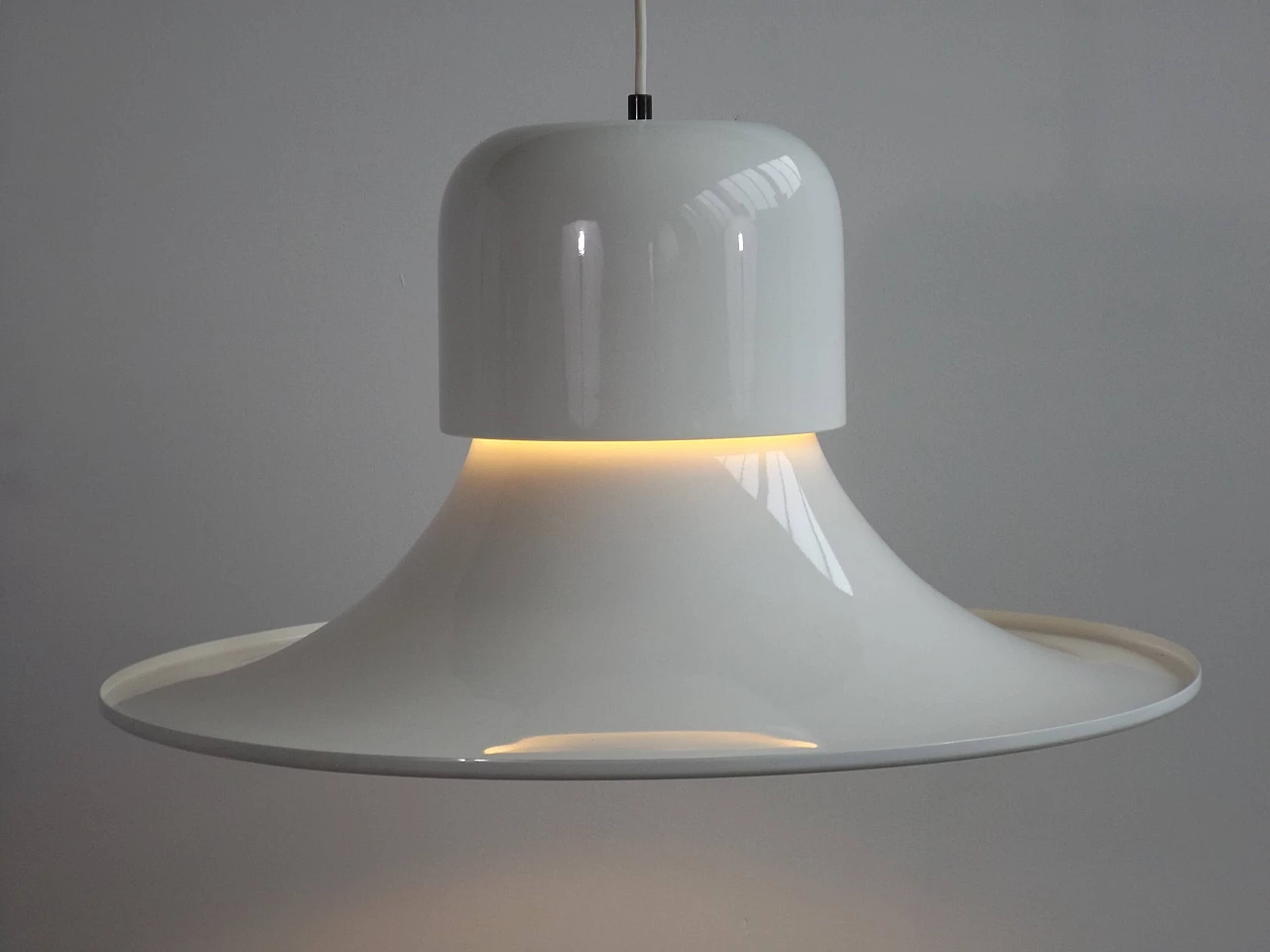 Lampada a sospensione Cappello di Joe Colombo per Stilnovo, anni '70 1