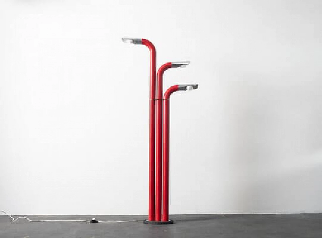 Metal and plastic floor lamp, 1970s 12