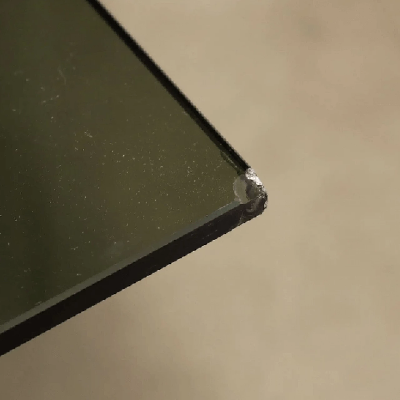 Tavolo in legno laccato e vetro fumé, anni '90 14