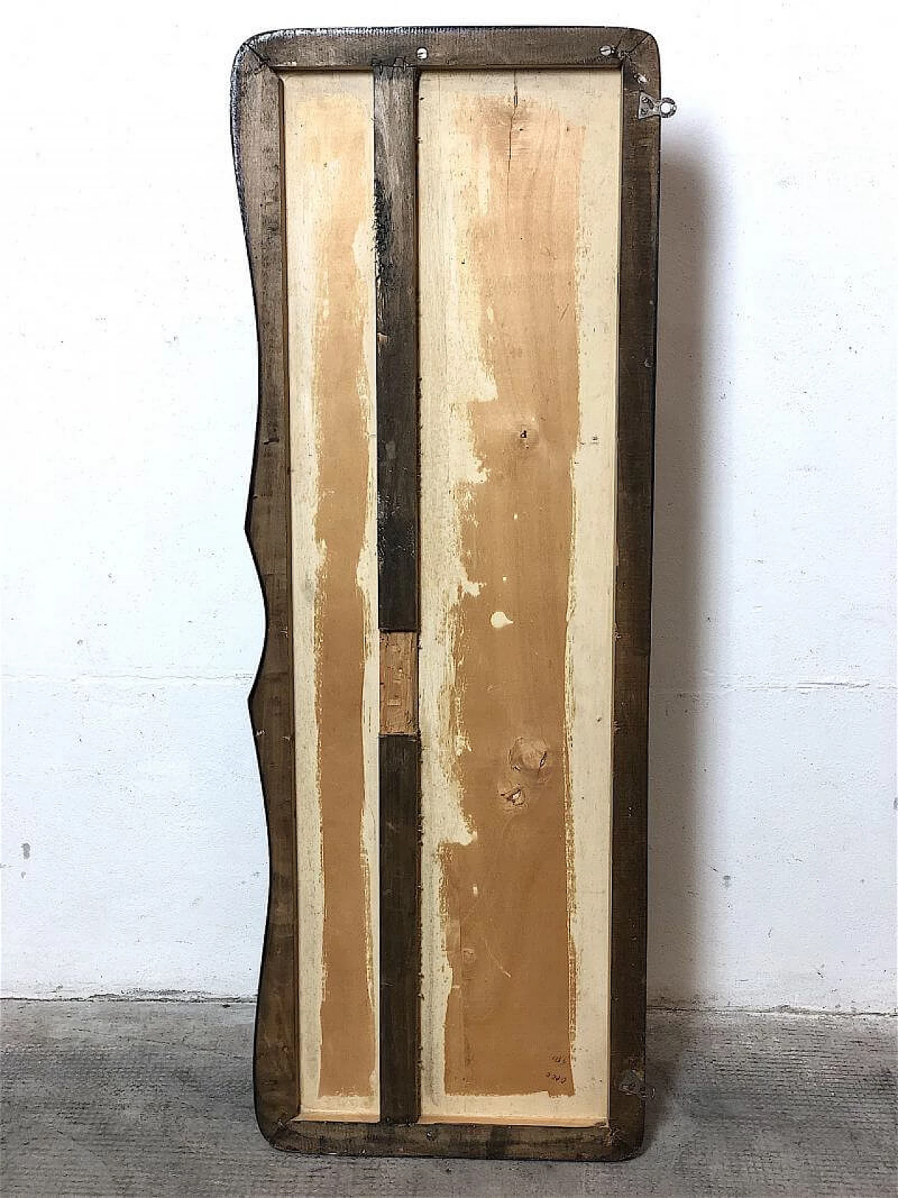 Beech and brass coat rack with hat rack, 1950s 9