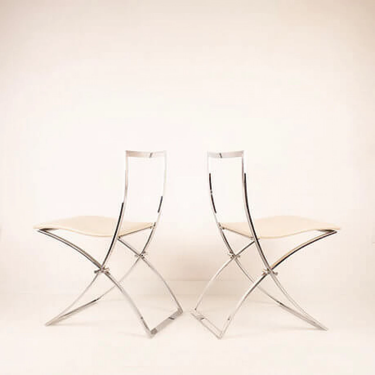 Pair of Luisa chairs by Marcello Cuneo for Mobel, 1970s 2