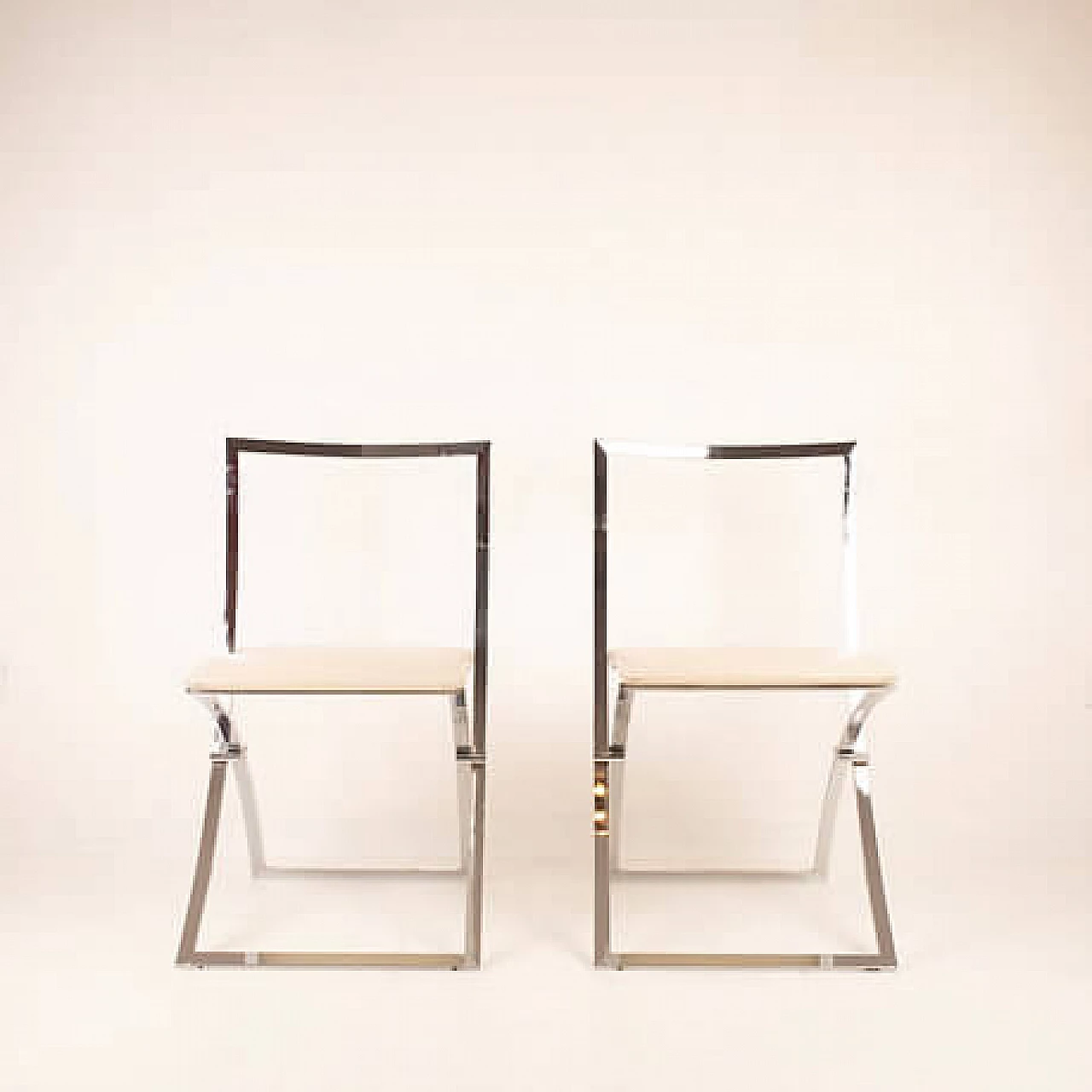 Pair of Luisa chairs by Marcello Cuneo for Mobel, 1970s 5
