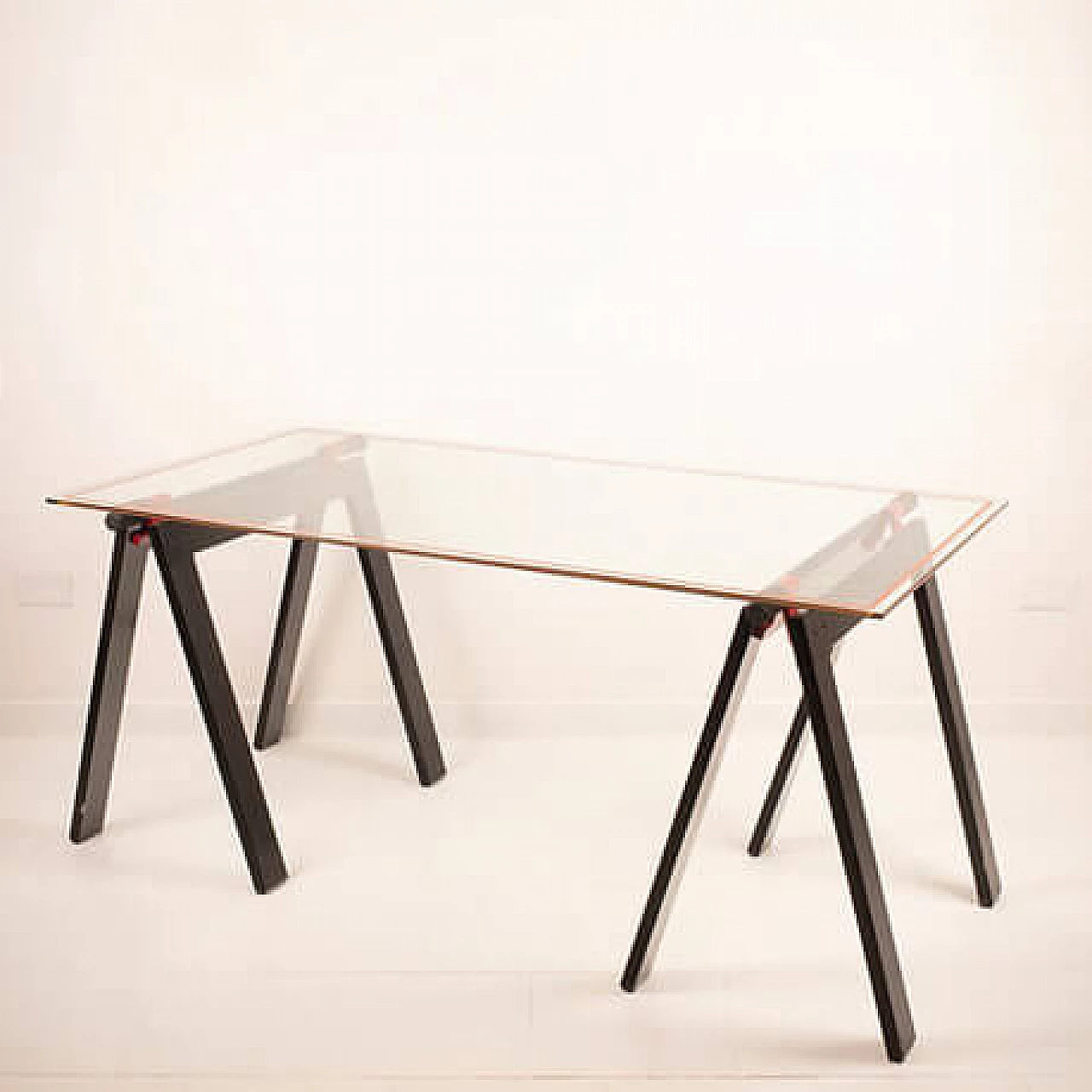 Steel and crystal Gaetano table by Gae Aulenti for Zanotta, 1970s 2
