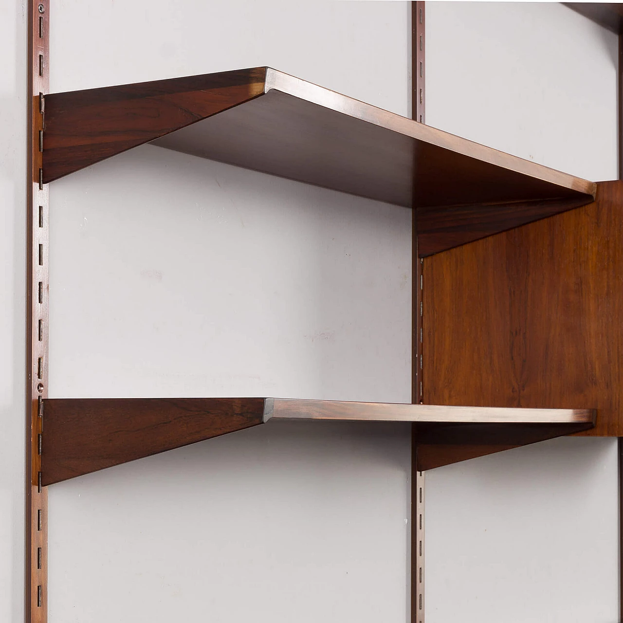 Backlit bookcase with writing desk by Kai Kristiansen for FM Møbler, 1960s 16