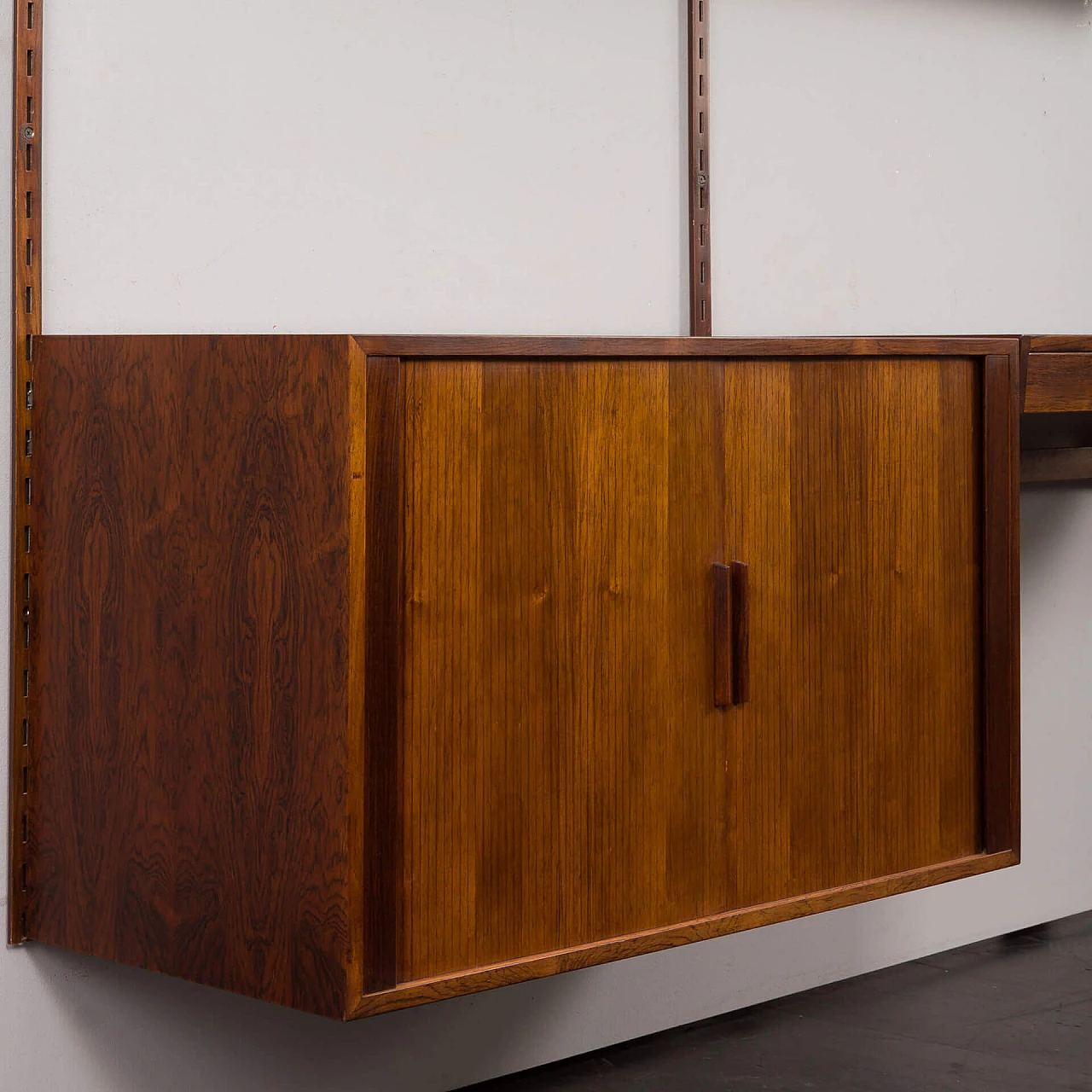 Backlit bookcase with writing desk by Kai Kristiansen for FM Møbler, 1960s 23