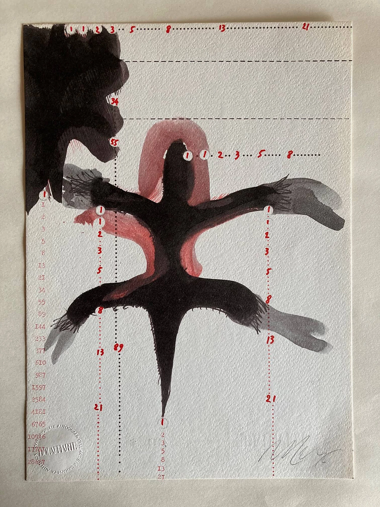 Mario Merz, Melpomene, lithograph, 1980s 3