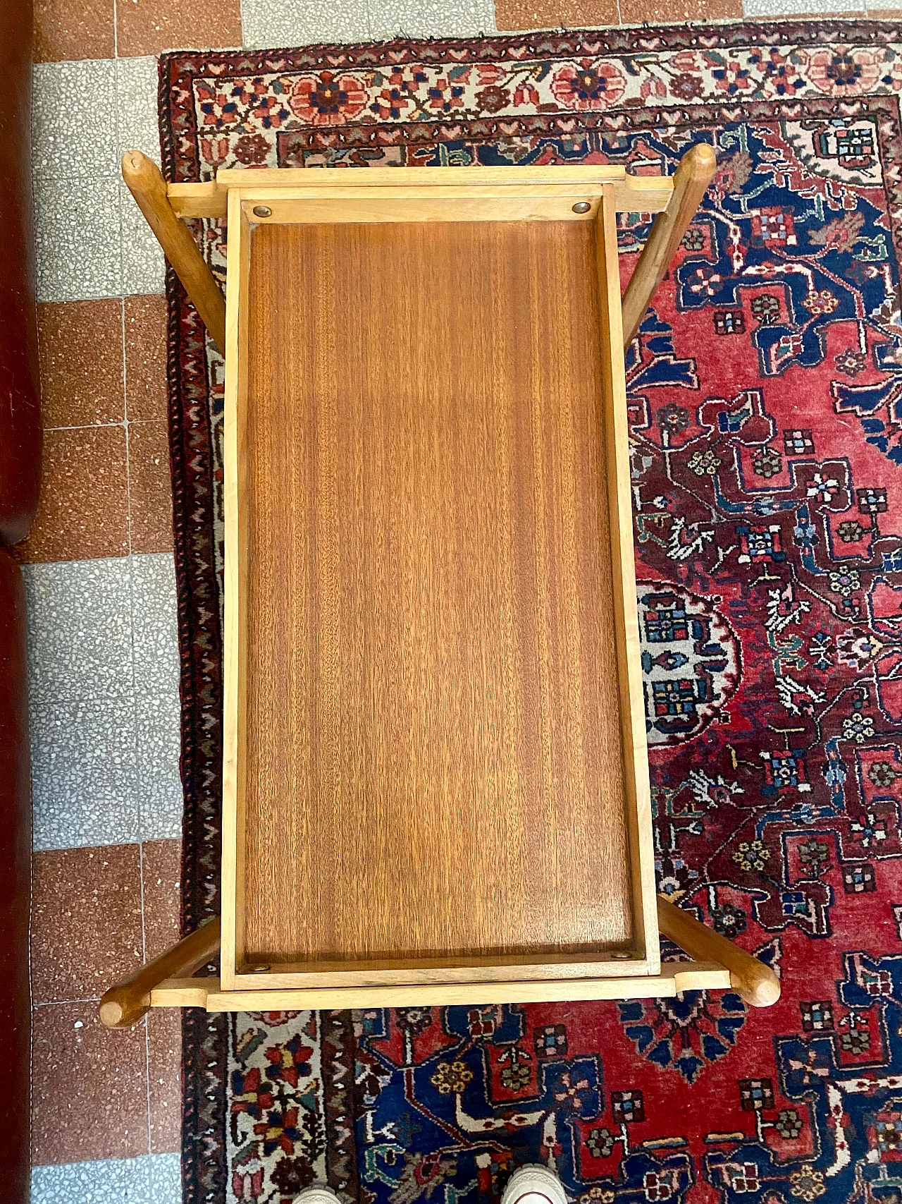 Teak serving cart by Peter Hvidt for Soborg Mobler, 1960s 6