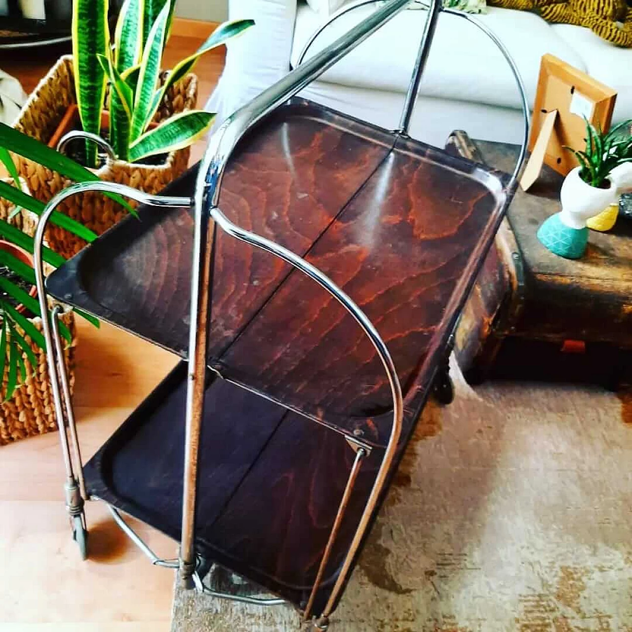 Carrello di servizio pieghevole di Bremshey, anni '50 1