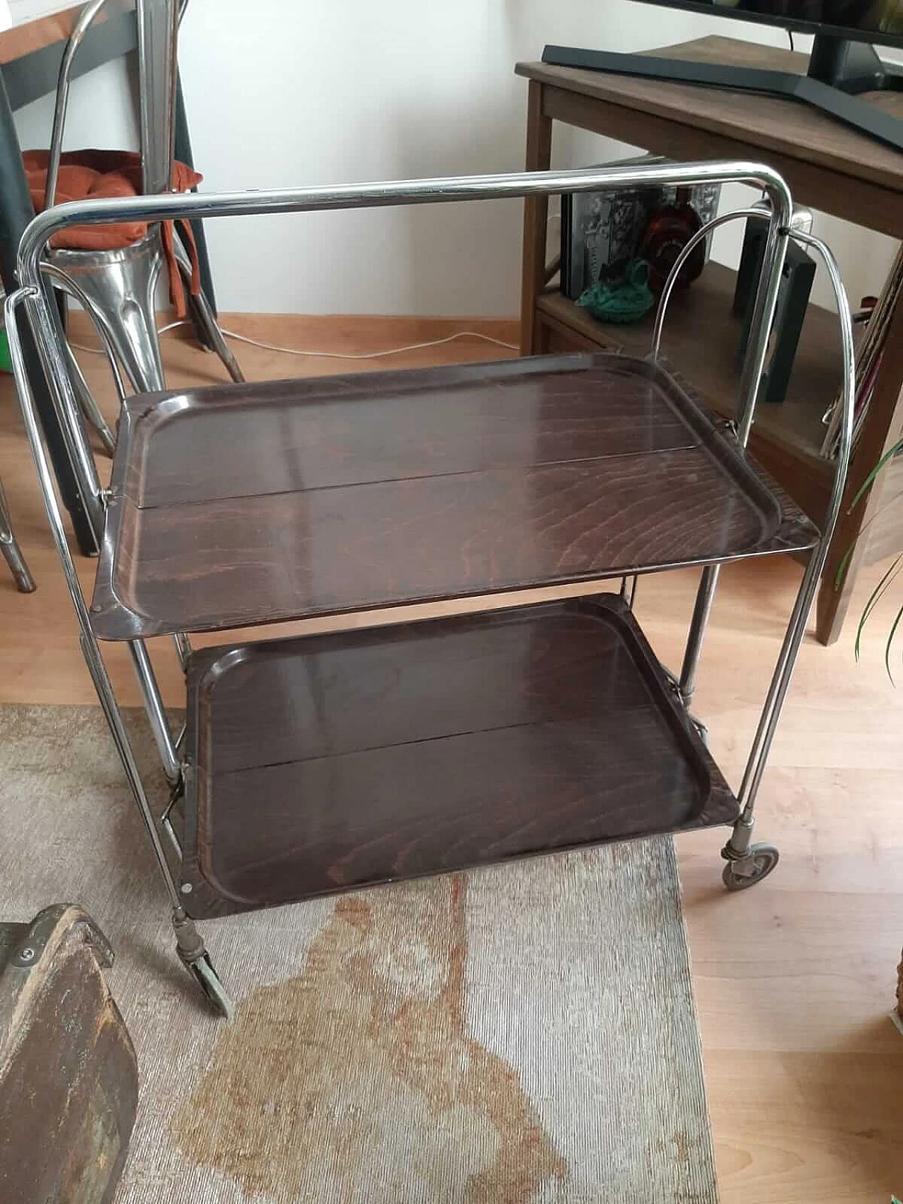 Carrello di servizio pieghevole di Bremshey, anni '50 7