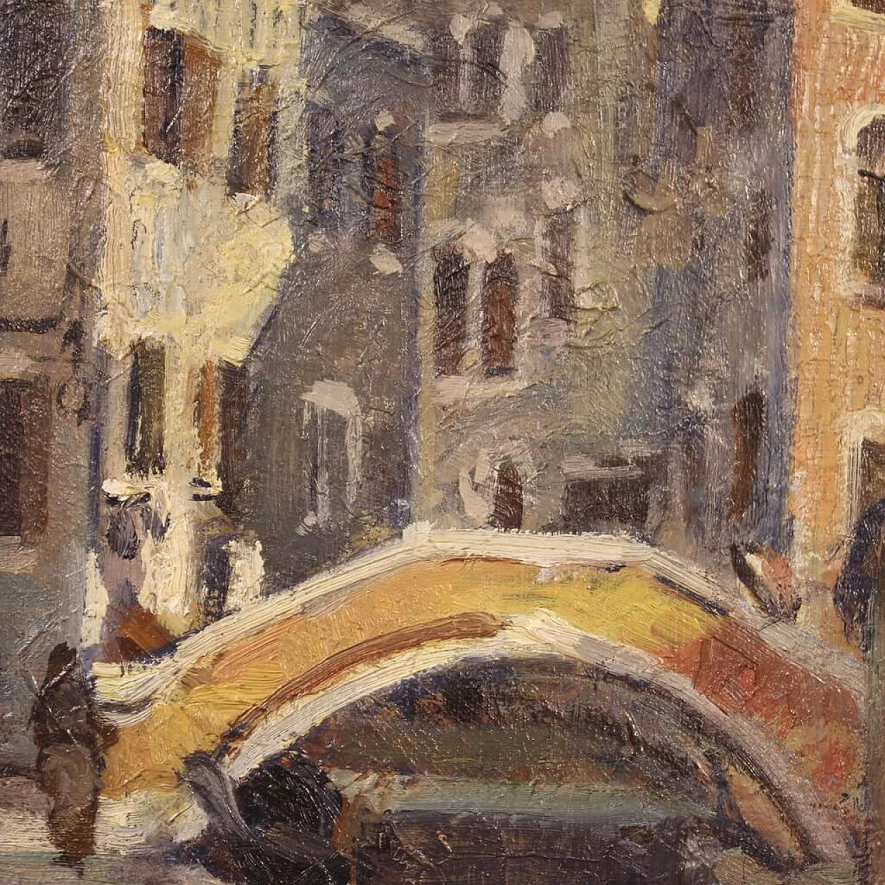 Carlo Goldoni's house in Venice, oil on panel, 1940s 2