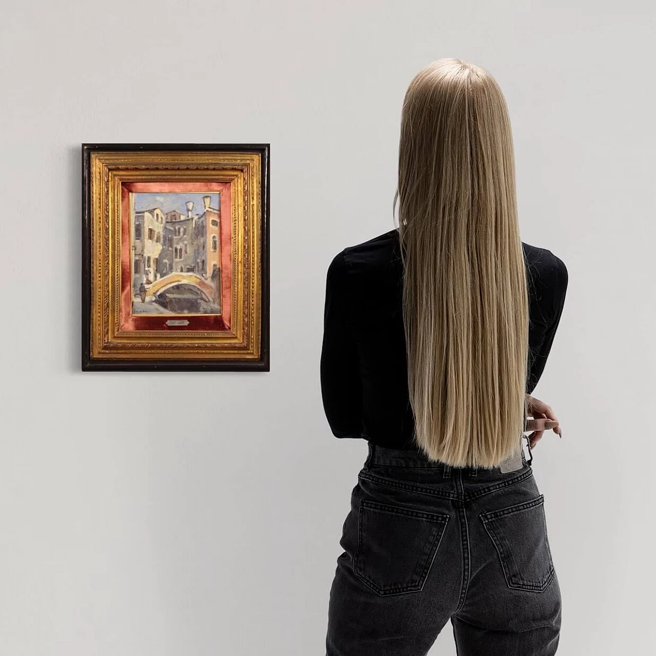 Carlo Goldoni's house in Venice, oil on panel, 1940s 3