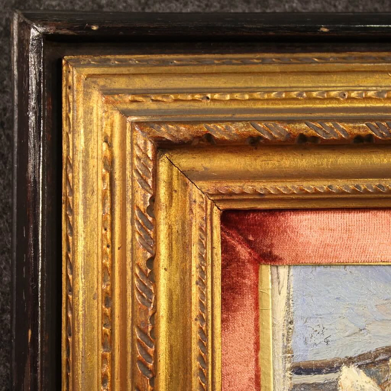 Carlo Goldoni's house in Venice, oil on panel, 1940s 4