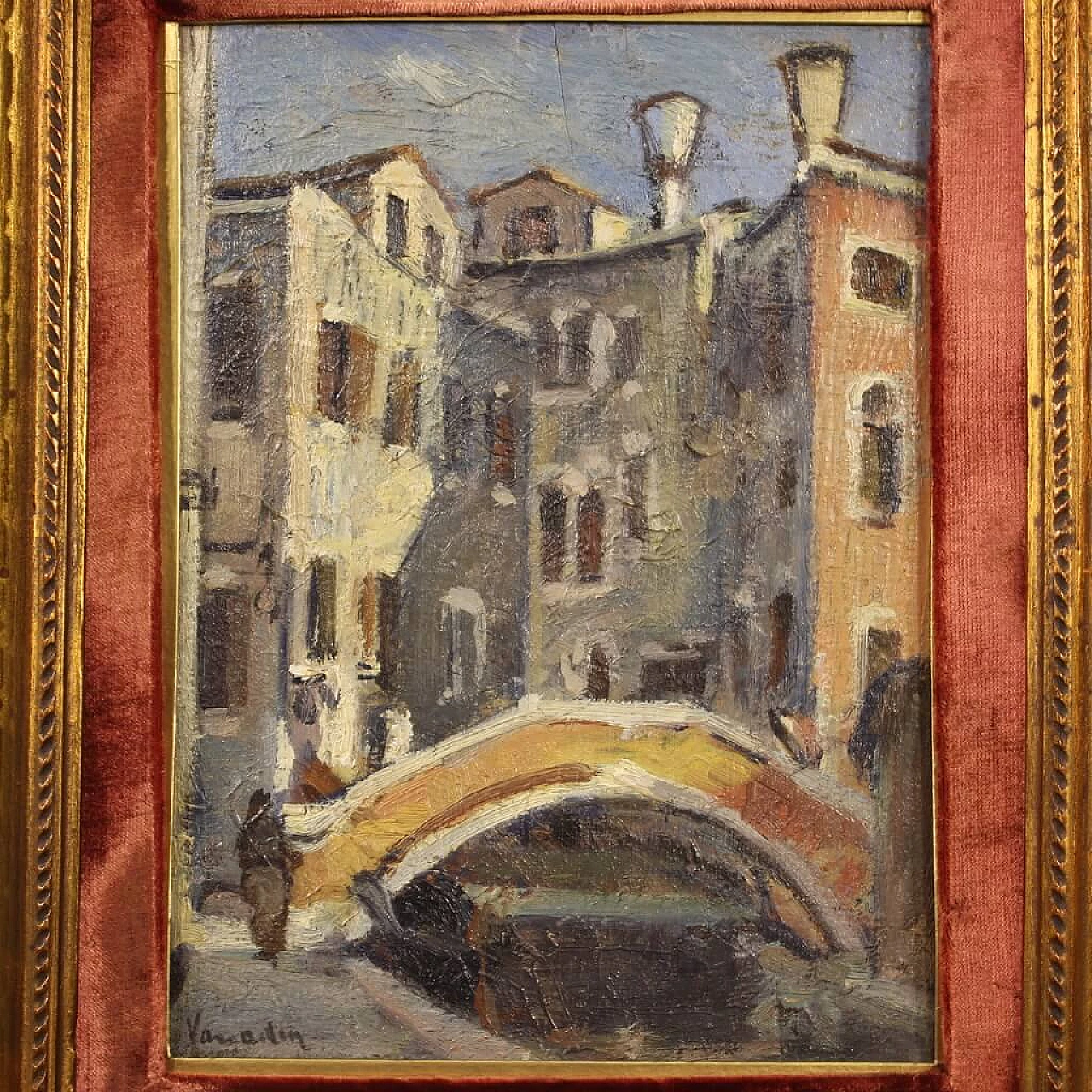 Carlo Goldoni's house in Venice, oil on panel, 1940s 5
