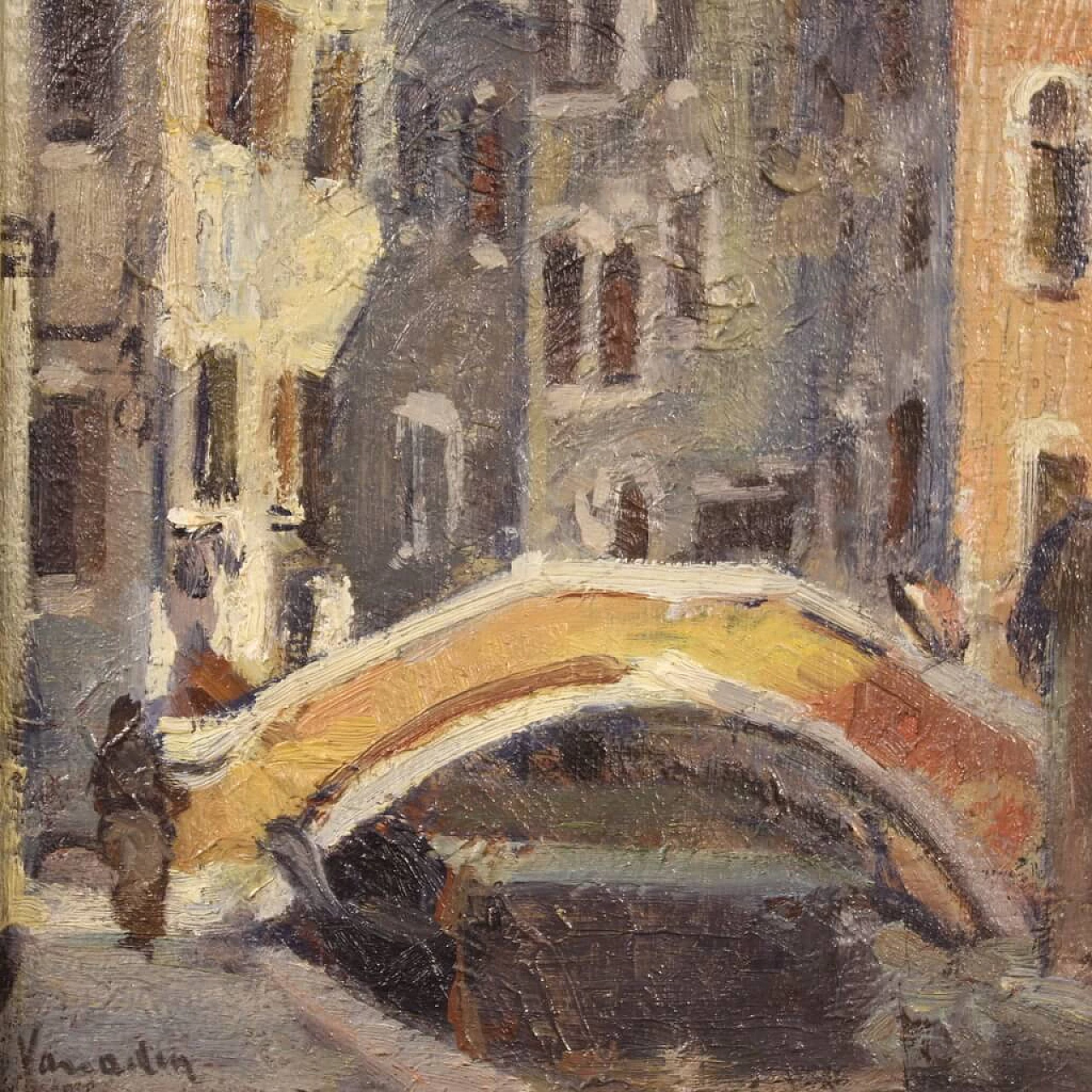 Carlo Goldoni's house in Venice, oil on panel, 1940s 12