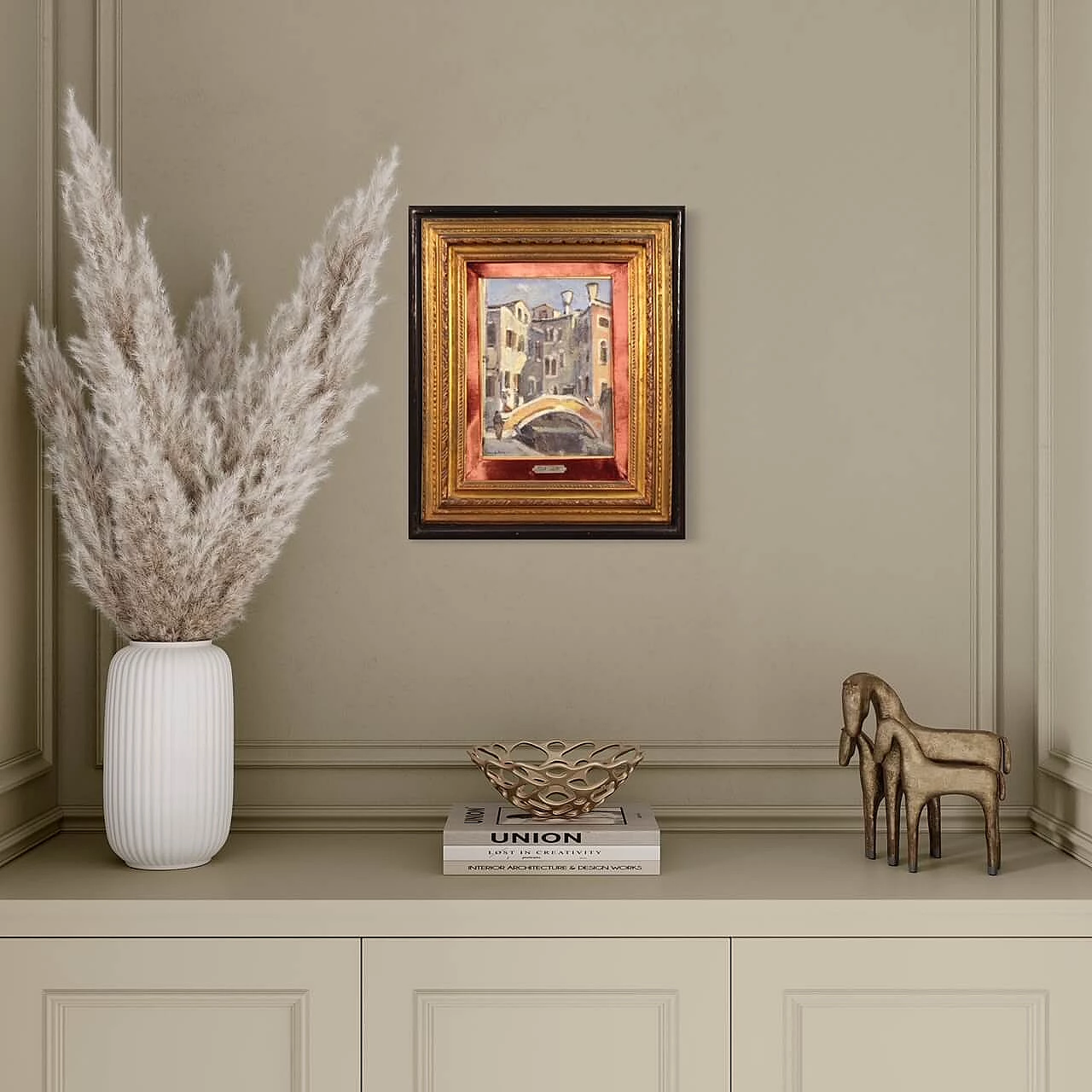 Carlo Goldoni's house in Venice, oil on panel, 1940s 14