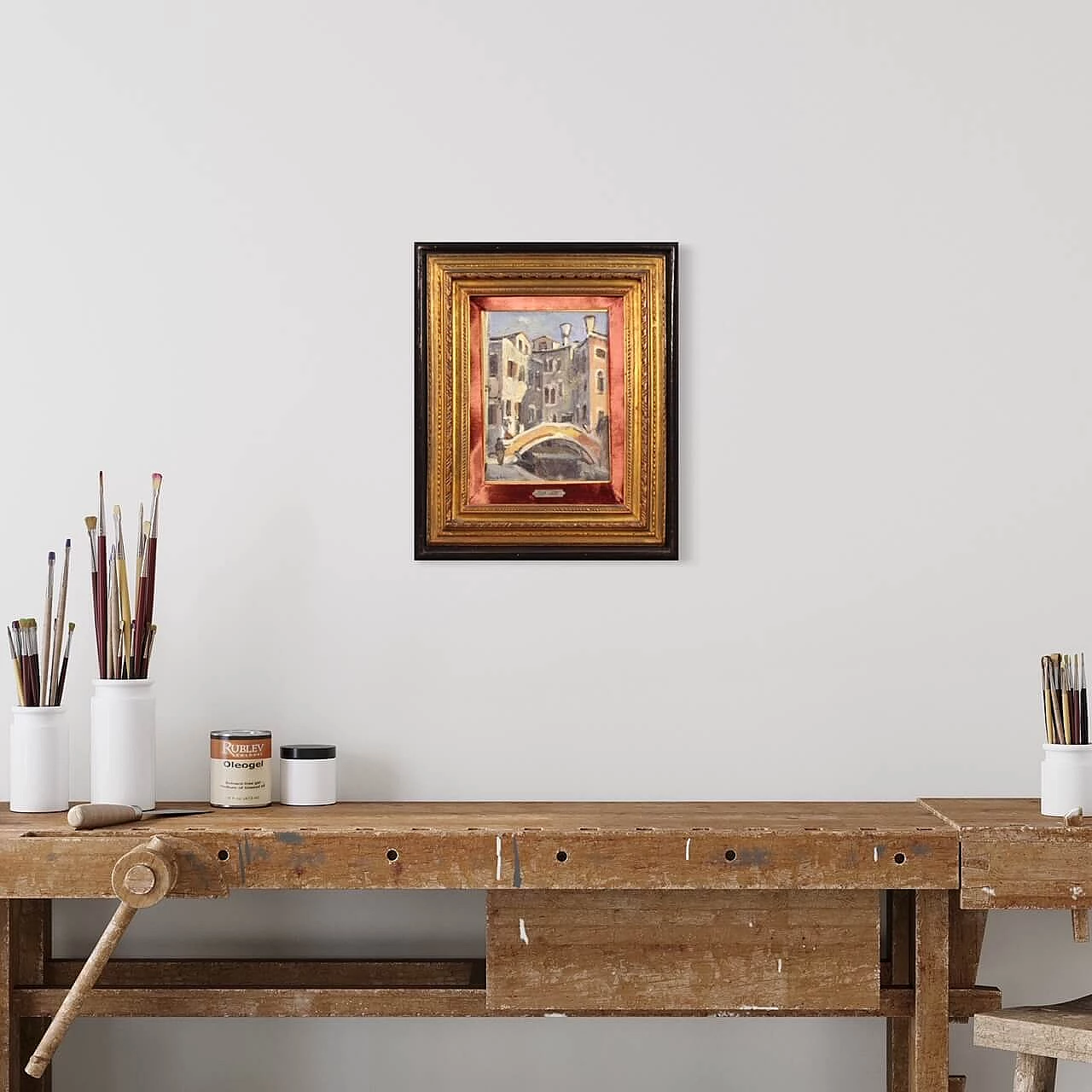 Carlo Goldoni's house in Venice, oil on panel, 1940s 15