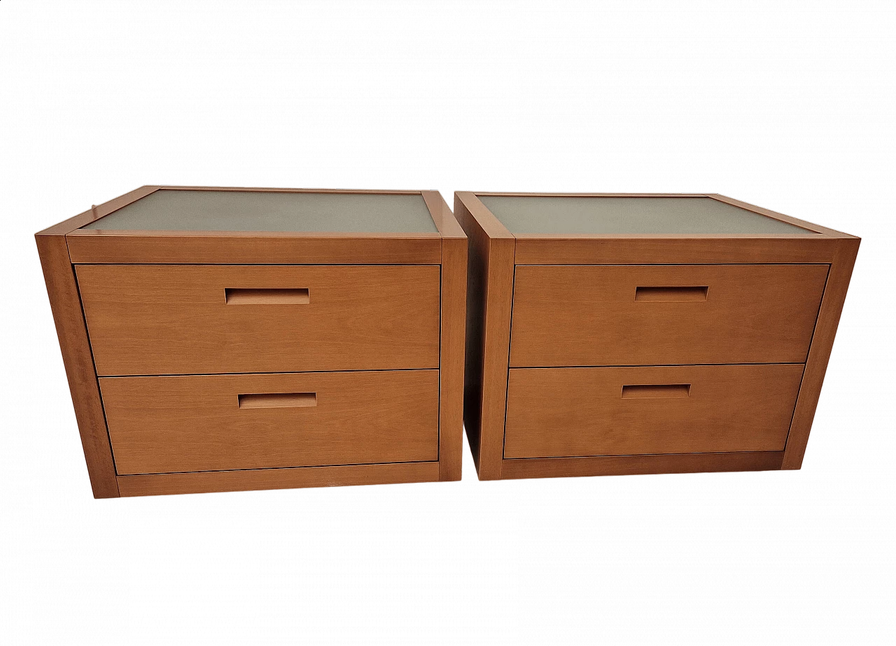 Pair of Dolcenotte bedside tables by Luca Meda for Molteni, 1990s 8