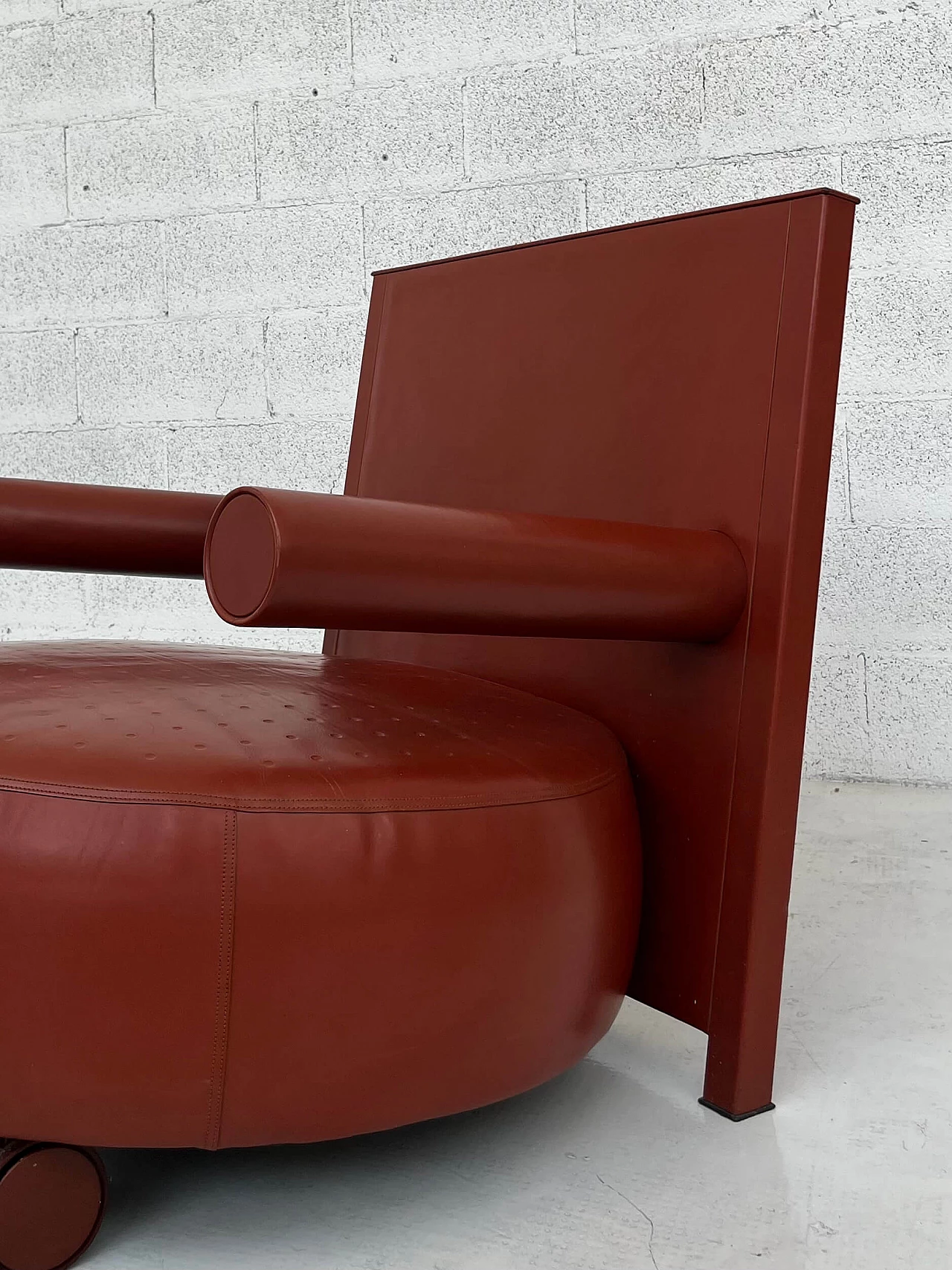 Baisity leather armchair by Antonio Citterio for B&B Italia, 1980s 3