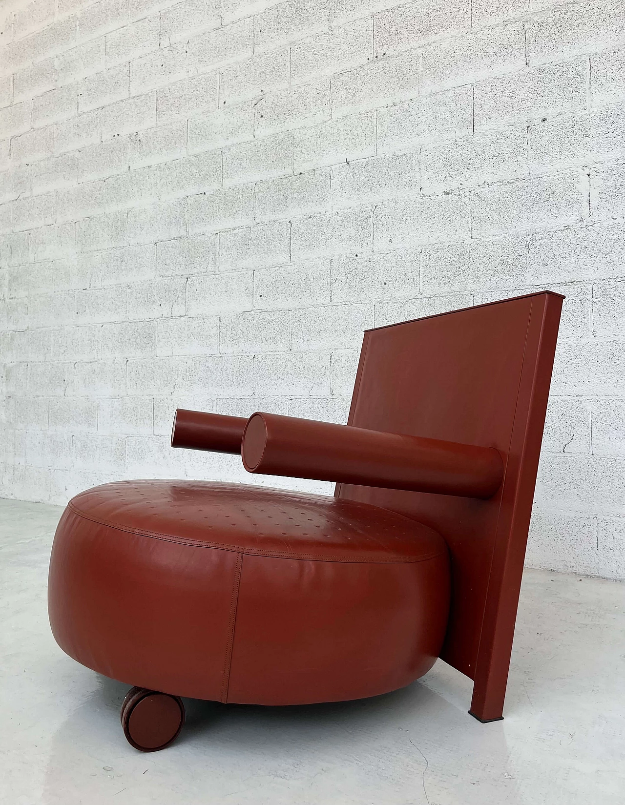 Baisity leather armchair by Antonio Citterio for B&B Italia, 1980s 5