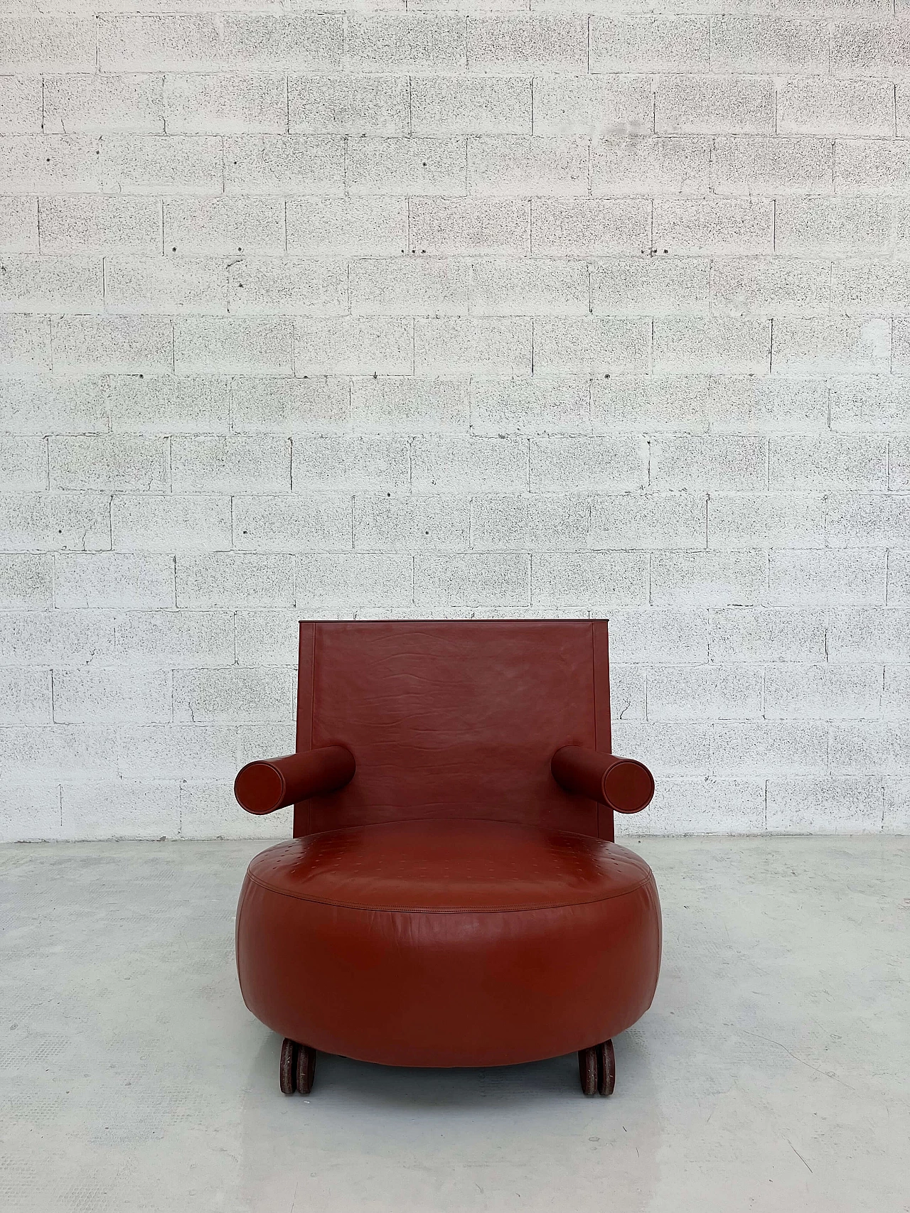 Baisity leather armchair by Antonio Citterio for B&B Italia, 1980s 6